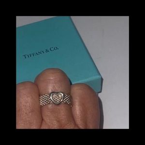 Tiffany and company mesh heart ring